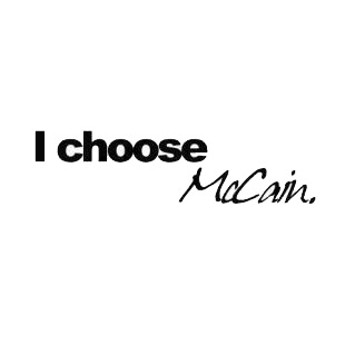 I choose McCain listed in political decals.