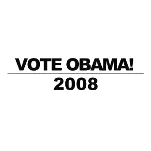 Vote Obama 2008 listed in political decals.