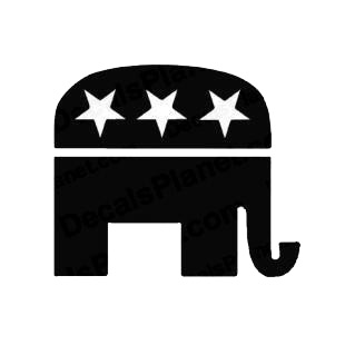 Republican listed in political decals.