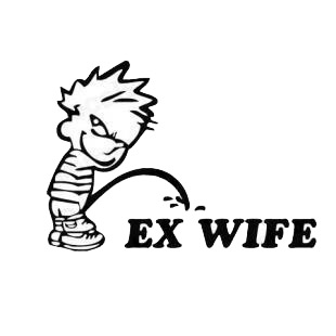 Pee on ex wife listed in funny decals.