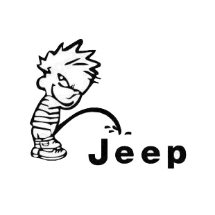 Pee on Jeep listed in funny decals.