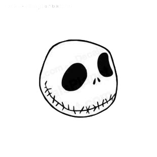 Jack Skellington pumpkin king listed in characters decals.