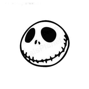 Jack Skellington pumpkin king listed in characters decals.