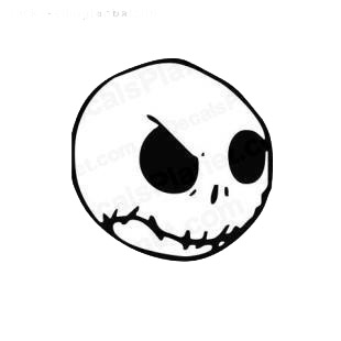 Jack Skellington pumpkin king listed in characters decals.