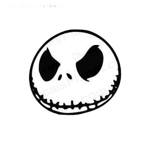 Jack Skellington pumpkin king listed in characters decals.