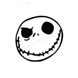 Jack Skellington pumpkin king listed in characters decals.