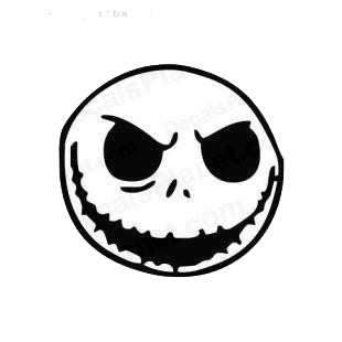 Jack Skellington pumpkin king listed in characters decals.