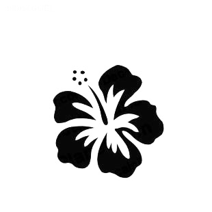 Hibiscus flower Hawaiian Tropical Flowers Hibiscuit listed in flowers decals.