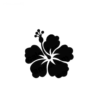 Hibiscus flower Hawaiian Tropical Flowers Hibiscuit listed in flowers decals.