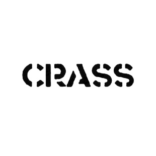 Crass band music listed in music and bands decals.