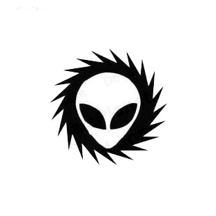 Alien ovni monster ET listed in aliens decals.