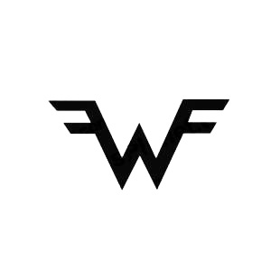 Weezer band music listed in music and bands decals.