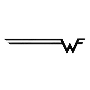 Weezer band music listed in music and bands decals.
