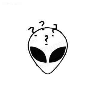 Alien ovni monster ET listed in aliens decals.
