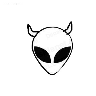 Alien ovni monster ET listed in aliens decals.