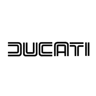 Ducati logo listed in famous logos decals.