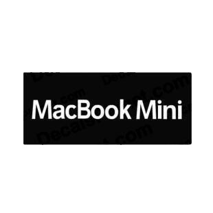 Macbook mini 1 inches listed in mac decals.