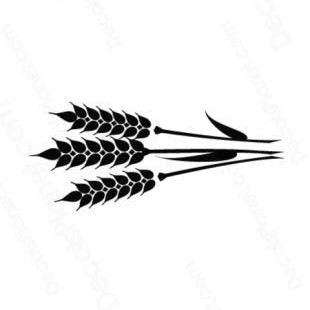 Wheat plant listed in agriculture decals.