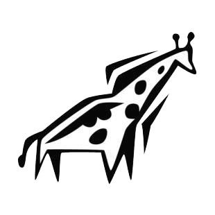 Giraffe listed in african decals.