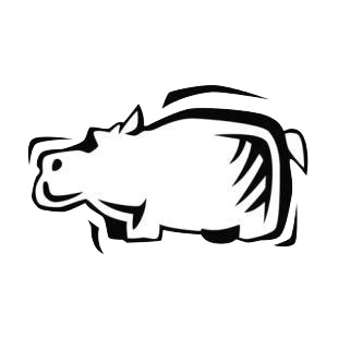 Hippopotamus listed in african decals.