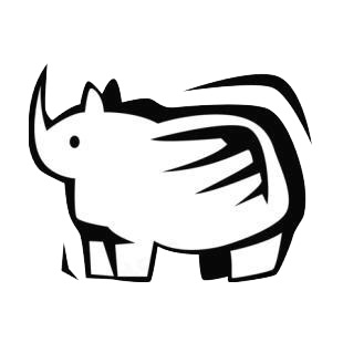 Rhinoceros listed in african decals.