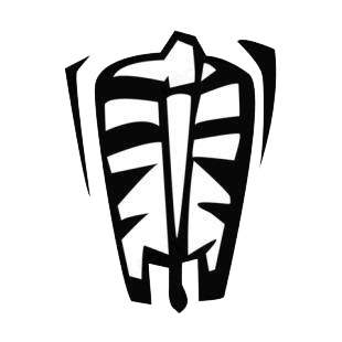 Zebra's behind listed in african decals.