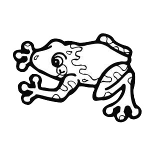 Frog listed in amphibians decals.