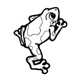 Frog listed in amphibians decals.