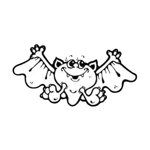 Happy bat listed in bats decals.