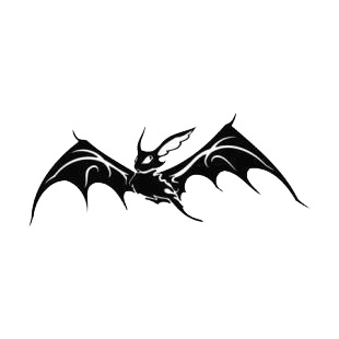 Bat with wings open listed in bats decals.