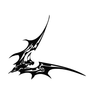 Bat with wings wide open listed in bats decals.