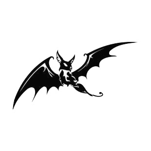 Bat with wings open listed in bats decals.