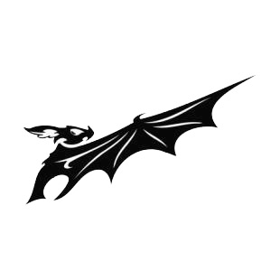 Side view of a bat listed in bats decals.