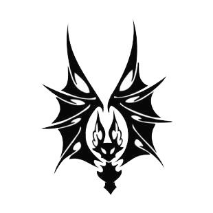 Bat with wings wide open listed in bats decals.