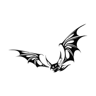 Bat with wings wide open listed in bats decals.