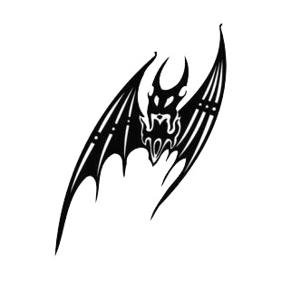 Scary bat listed in bats decals.