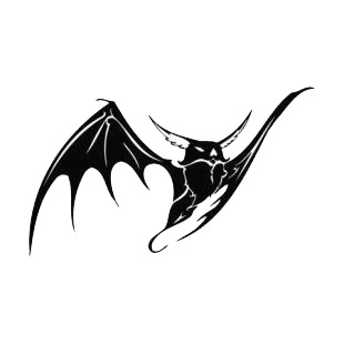 Bat with wings open listed in bats decals.