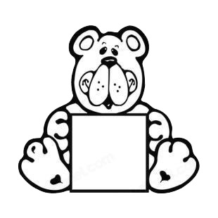 Bear with a box listed in bears decals.
