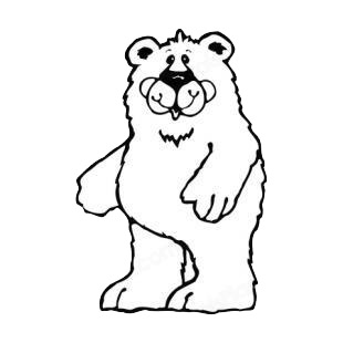 Happy bear standing up listed in bears decals.
