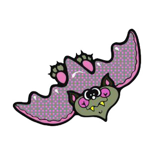 Bat with goofy face listed in bats decals.