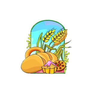 Wheat products listed in agriculture decals.