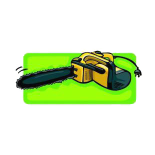Electric chainsaw listed in agriculture decals.