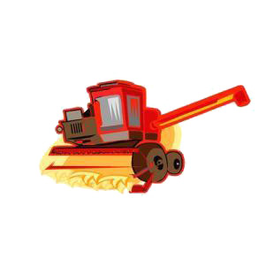 Harvesting tractor listed in agriculture decals.
