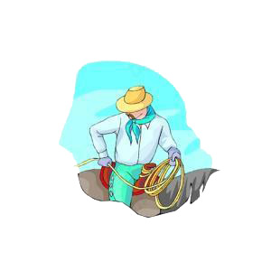 Cowboy listed in agriculture decals.