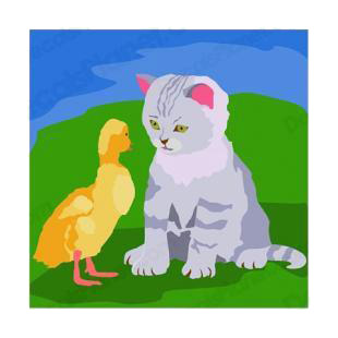 Cat and duck listed in cats decals.