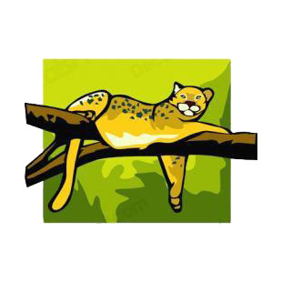Jaguar on branch listed in cats decals.