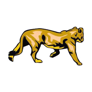 Lioness walking listed in cats decals.