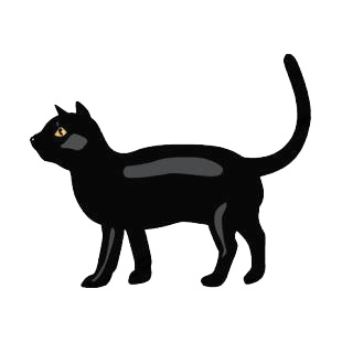 Black cat listed in cats decals.