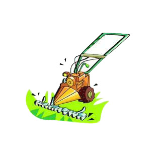 Lawn mower listed in agriculture decals.