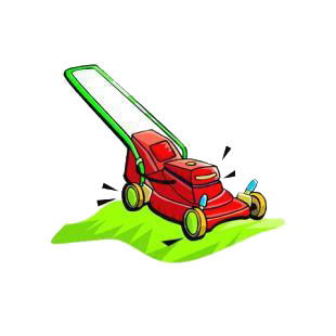 Lawn mower listed in agriculture decals.